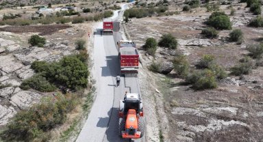 Manisa Kula'da 35 kilometrelik yol yenileniyor