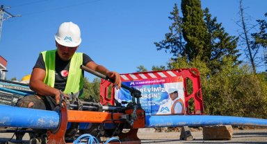 Mersin Aydıncık'ta içme suyu hattı yenileme çalışması