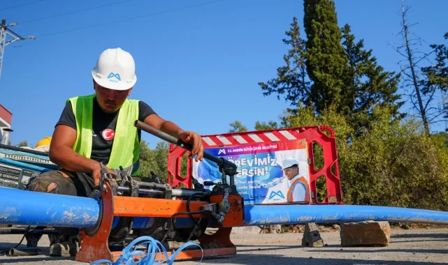 Mersin Aydıncık'ta içme suyu hattı yenileme çalışması