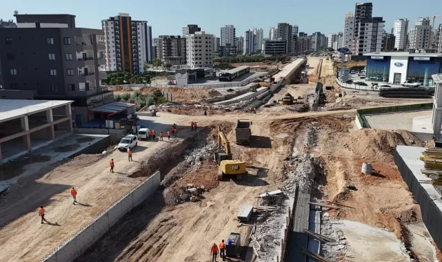 Mersin trafiğine nefes aldıracak projede kesintisiz mesai