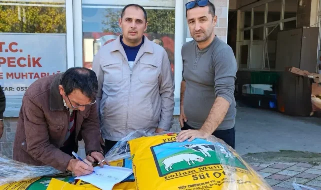 Mustafakemalpaşa'da üreticilere 2 ton İtalyan çimi tohumu desteği