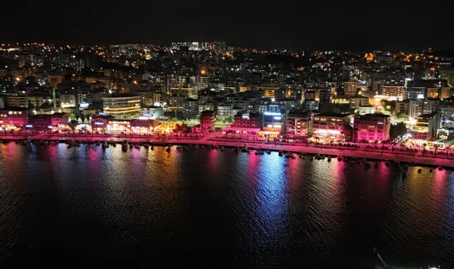 Samsun Atakum sahili pembeye büründü