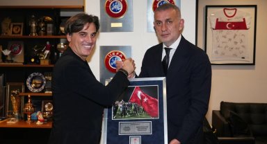TFF Başkanı Hacıosmanoğlu, Montella ile vedalaştı