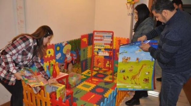 Aile İçi Şiddetle Mücadele Bürosunda, çocuklar için oyun parkı kuruldu