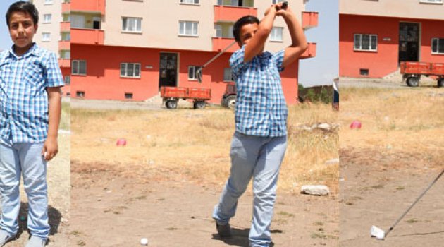Antrenmanlarını sokakta yaptığı golfte Türkiye ikincisi oldu