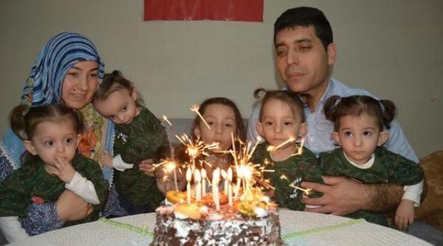 Beşizlere 2'nci Yaş Gününde Asker Kıyafetli Kutlama
