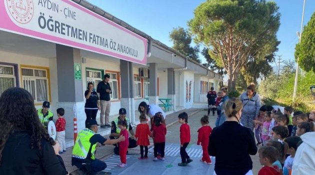 Çineli minik öğrenciler kuralları renklerle öğrendi