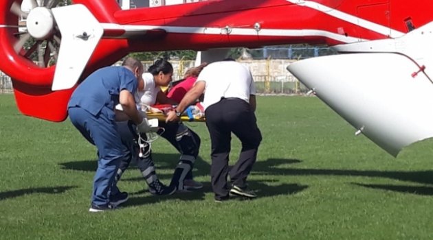 Hava ambulansı minik Elmas için havalandı