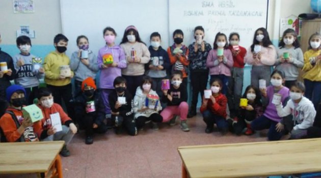 Minik yürekler Eslem Fatma'ya destek oldu