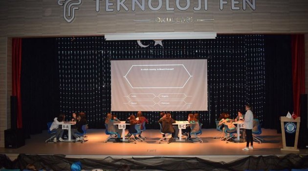 Özel Teknoloji Fen Koleji öğrencileri bilgilerini yarıştırdılar