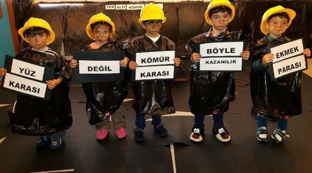Şehirderli Minikler Soma Faciasını Unutmadı